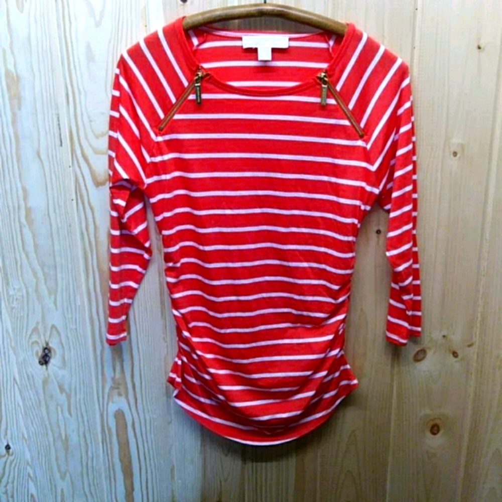 MICHAEL Michael Kors Zippered Shoulders Top